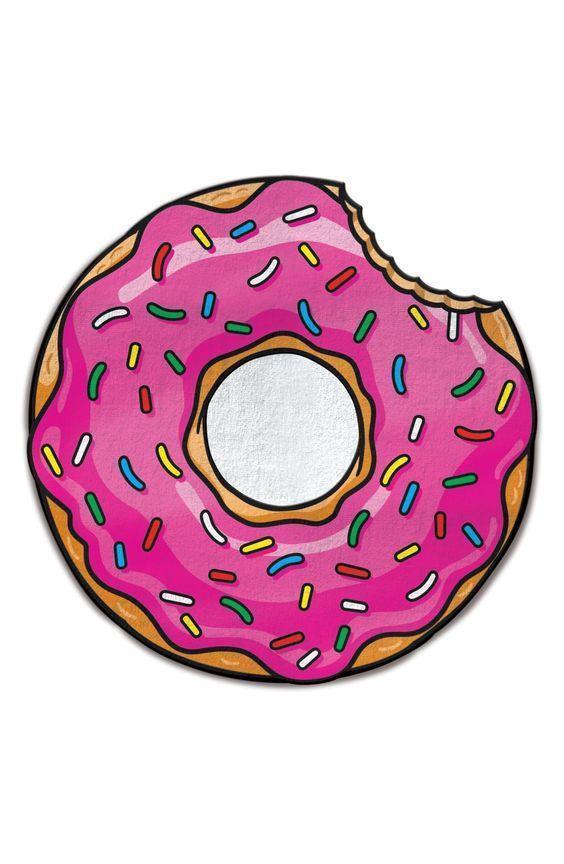 Hot Sale Donut digital printing round beach towel Mat