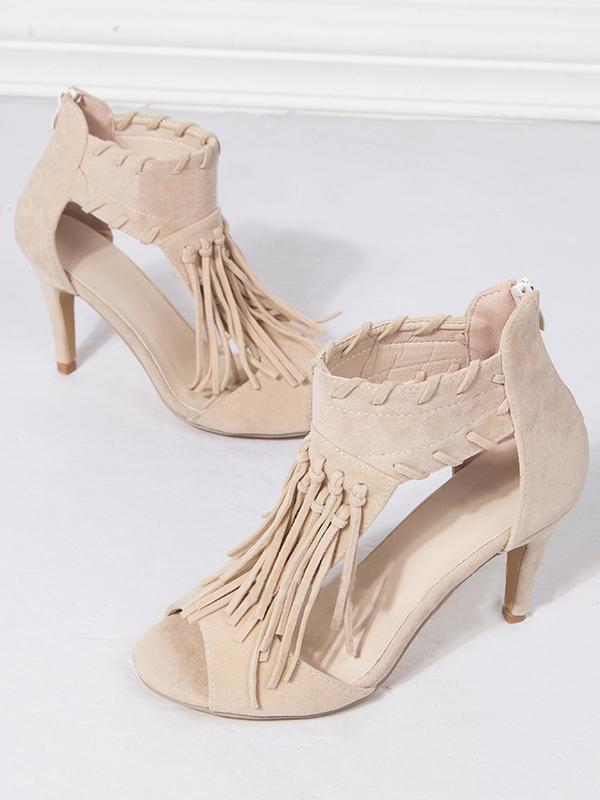 Fashion Tassels Heels Shoes For Women