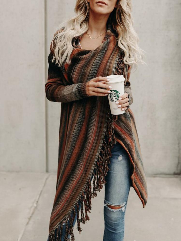 2018 Long Sleeve Plus Size Irregular Sweater