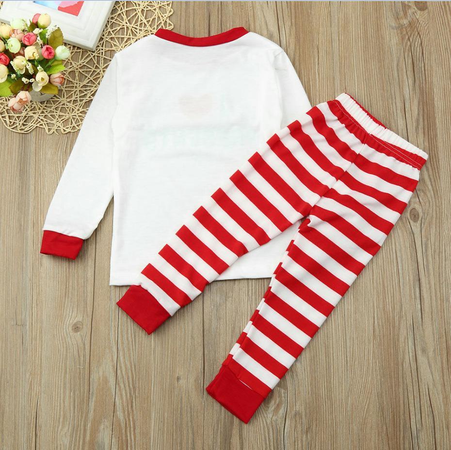 Family Christmas pajams printing set Xmas family suit -3