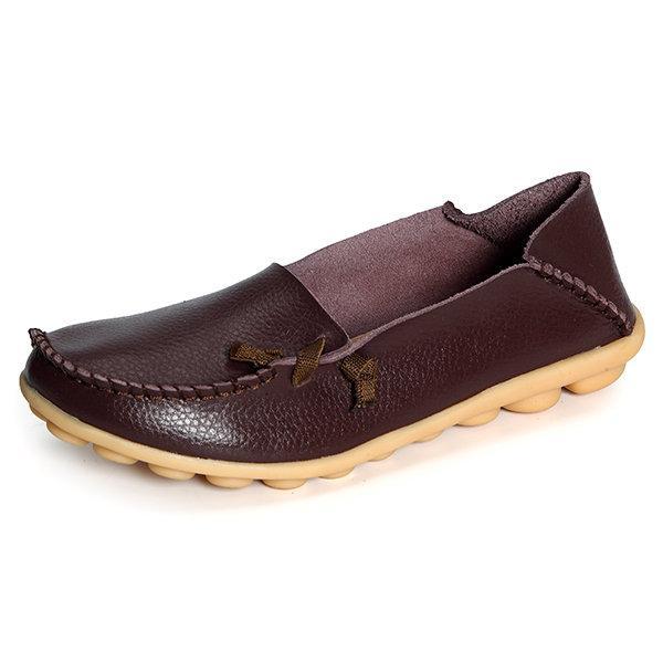 Big Size Soft Multi-Way Wearing Pure Color Flat Loafers