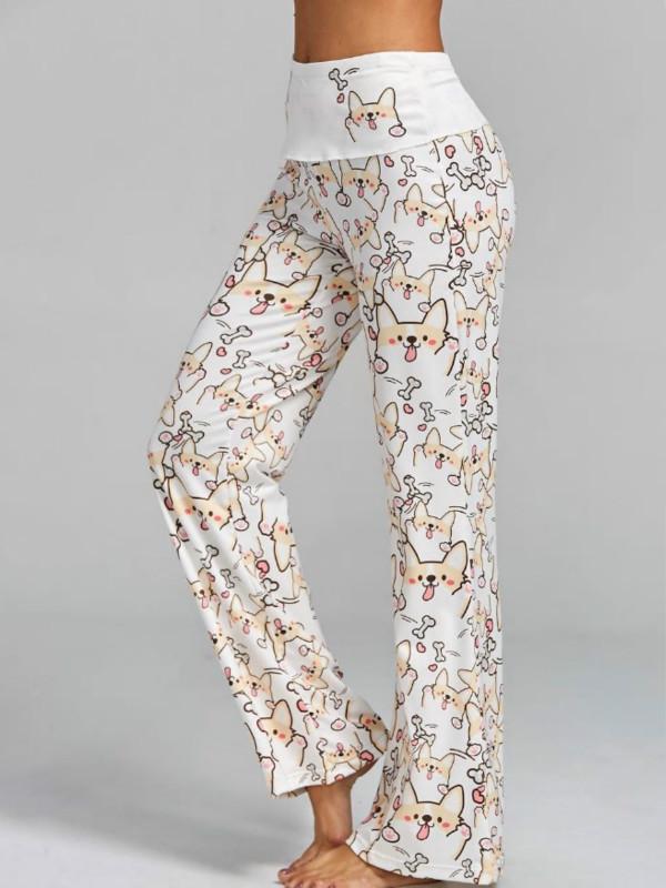 Cats Bones Printed Casual Yoga Pants