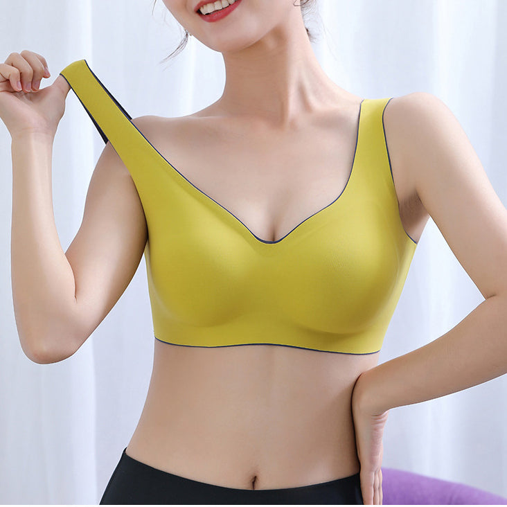 Libra Best Friend Sports Bra Female Seamless Gathering Sleep Bra Adjustable Yoga Vest Breathable Natural Latex Sport Bra