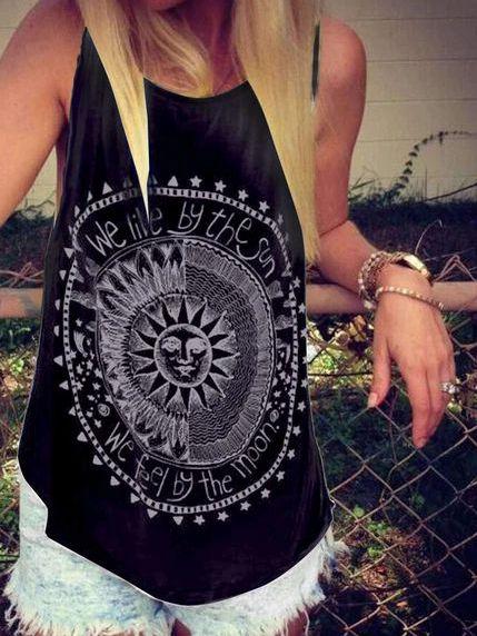 Sun Printed Vest Top