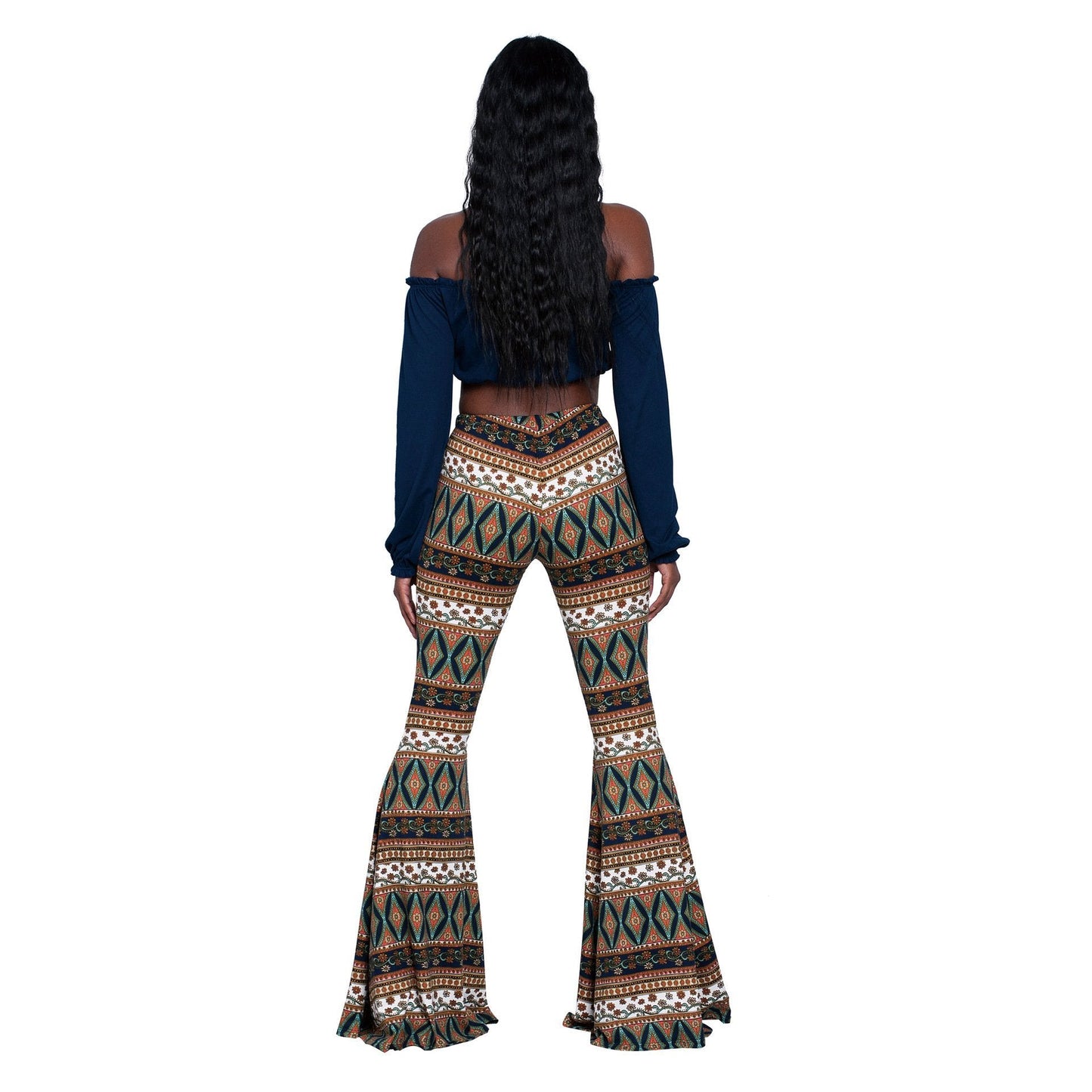 Fashion Pattern Printed Women's Bootcut Pants