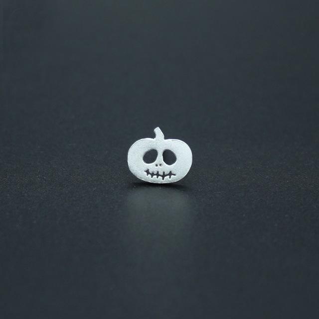 Halloween Ghost and Pumpkin Stud Earrings