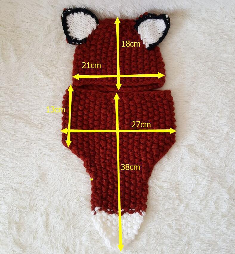 Autumn And Winter Cartoon Children Knit Hat Fox Bib Hat Suit