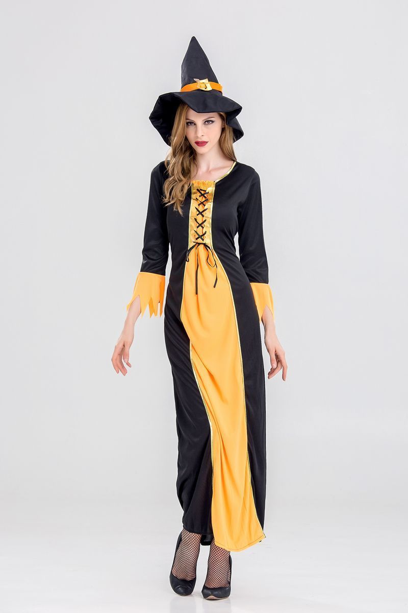 Halloween Witch Cosplay Party Maxi Dress