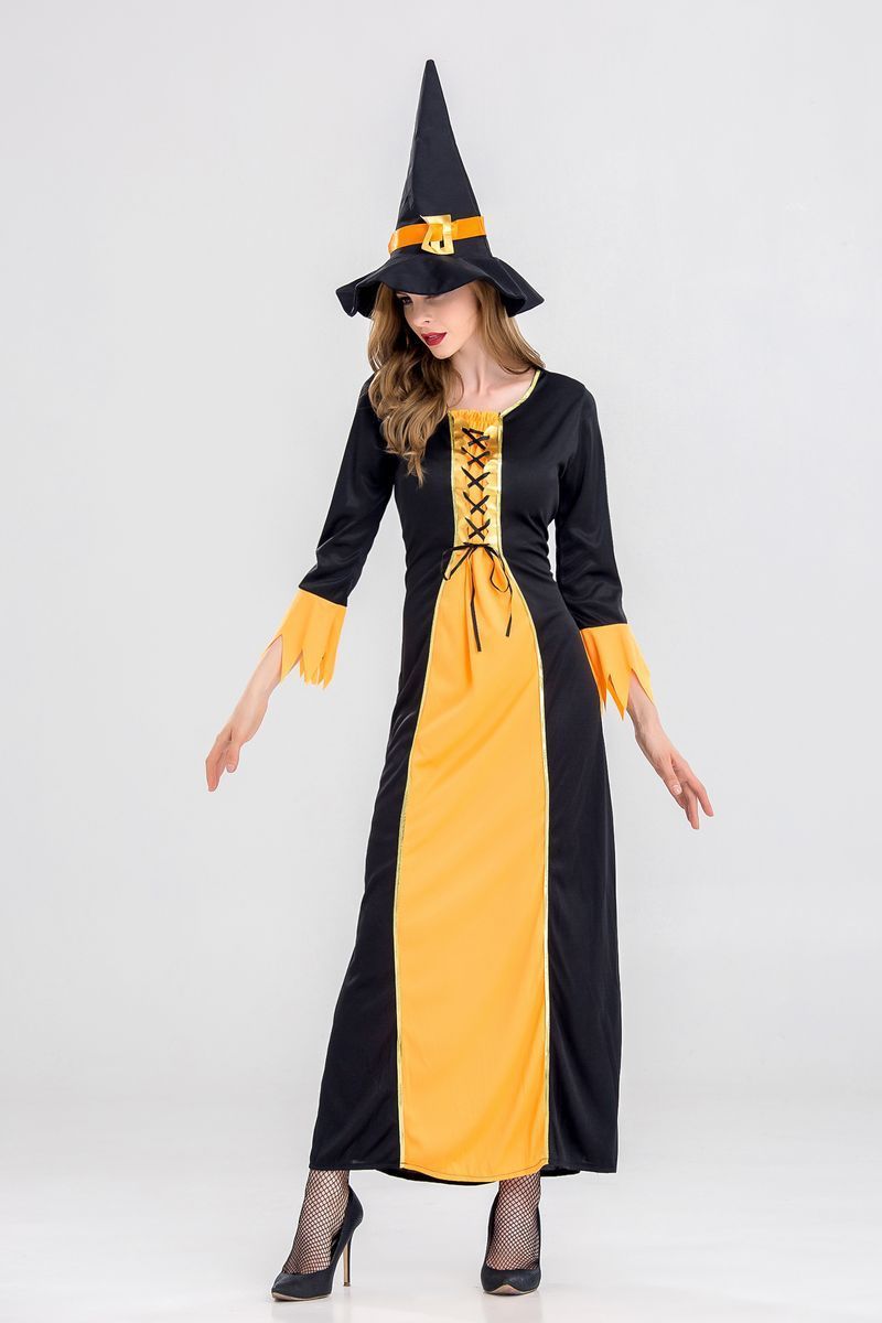 Halloween Witch Cosplay Party Maxi Dress