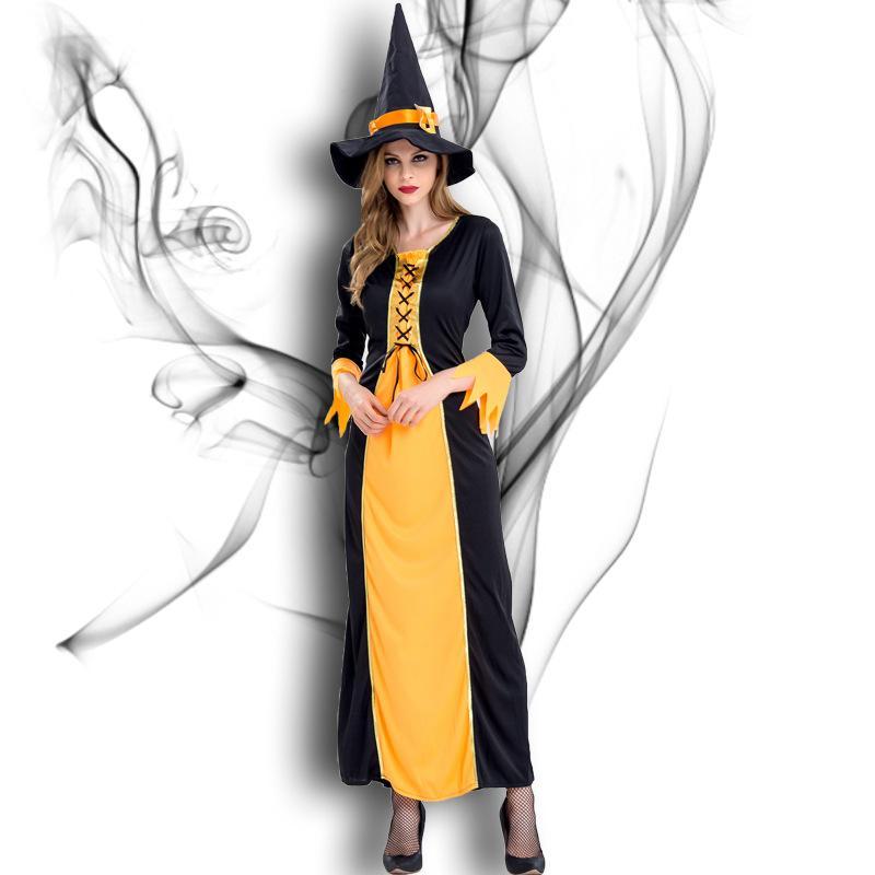 Halloween Witch Cosplay Party Maxi Dress