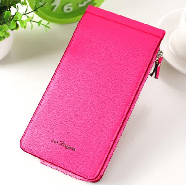 Women Microfiber Leather Multi-Card Slots Wallet Card Holders Phone Bag