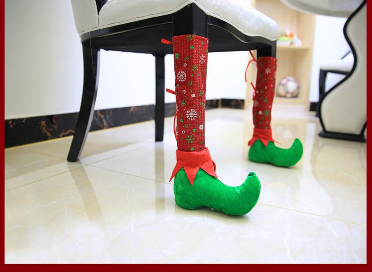 Christmas Chair Table Foot Cover Decoration