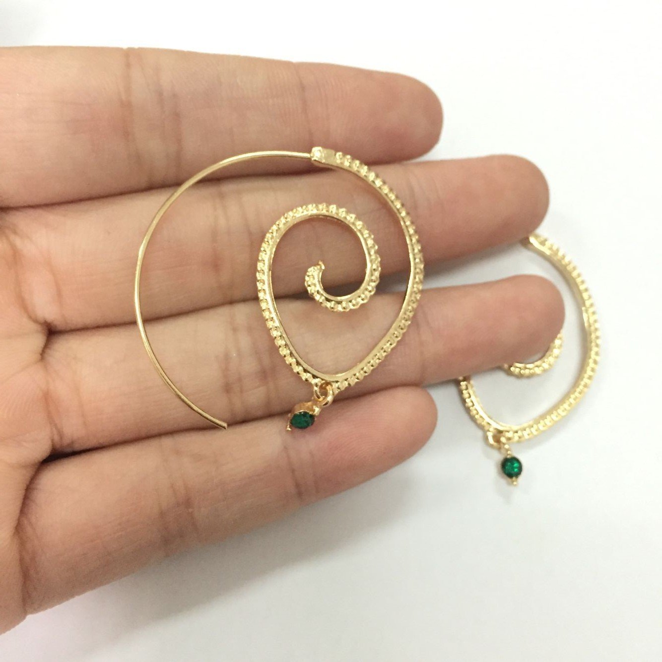 Exaggerated Retro Style Boho Hippy Spiral Earrings