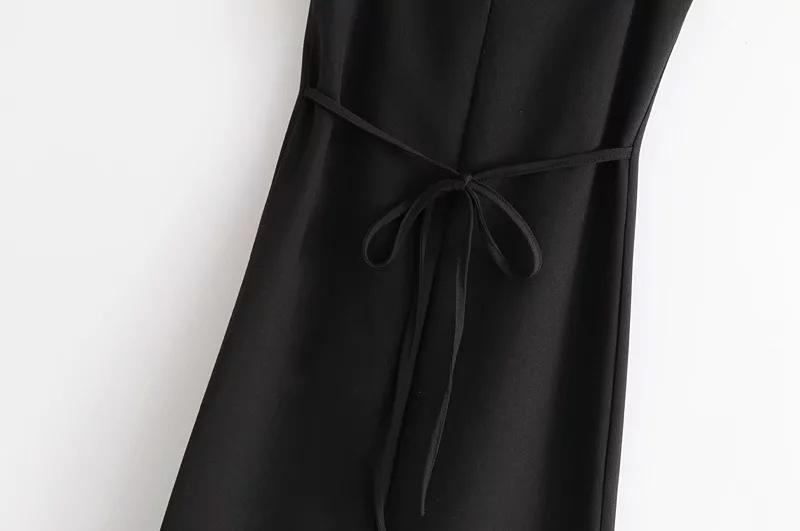 2018 SPAGHETTI STRAPS BUTTON SEXY LONG DRESS