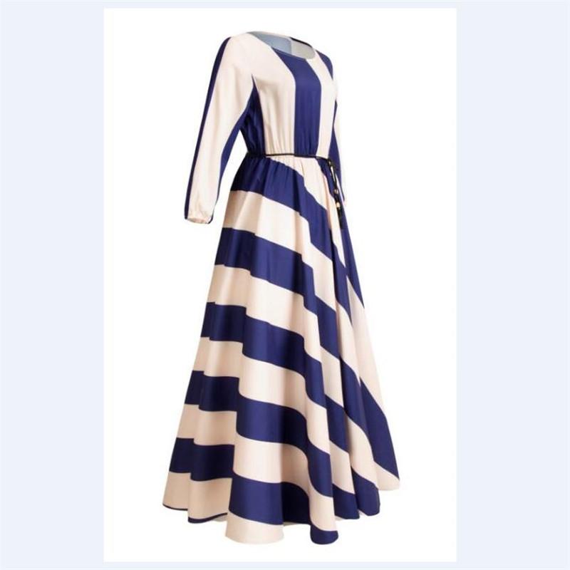 Casual Stripes Big Swing Beach Maxi Dress