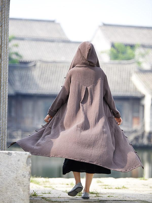 Solid Color Long Sleeve Hoodie Outwear Cardigan