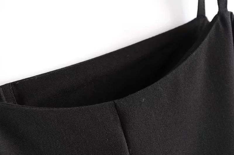 2018 SPAGHETTI STRAPS BUTTON SEXY LONG DRESS