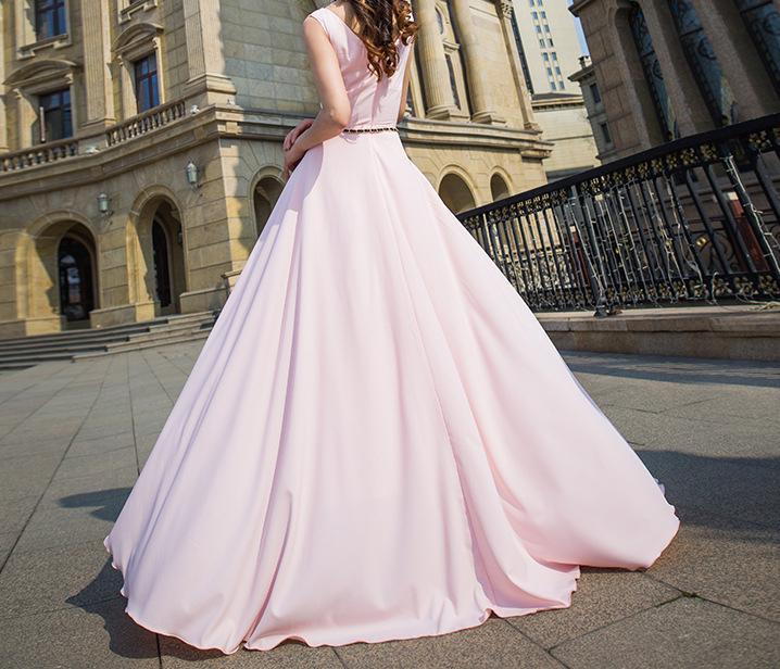 Solid Color Sleeveless Round Neck Evening Maxi Long Dress