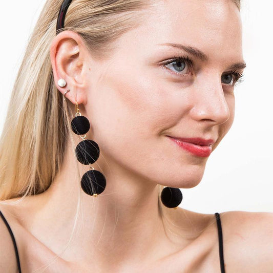 Handmade cute ball lantern ear stud earrings bohemia