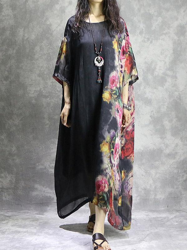 Floral Loose Casual Maxi Dress