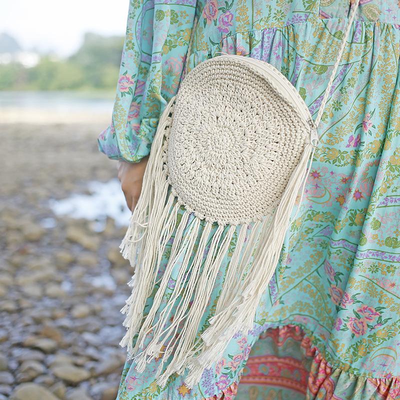 Hand-woven Mandala Holiday Hippie Cotton Tassel Shoulder Bag