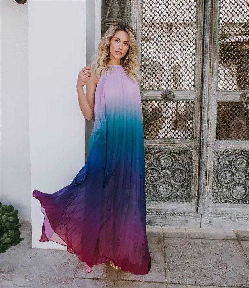 Halter Sleeveless Bohemia 2018 Maxi Dress