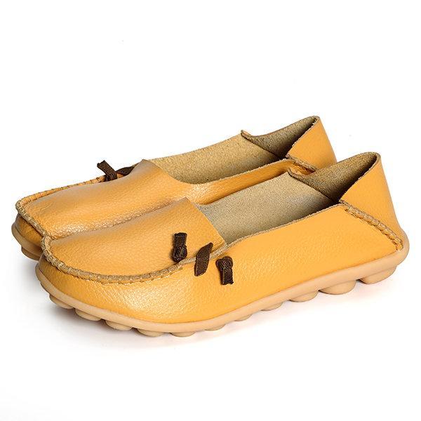 Big Size Soft Multi-Way Wearing Pure Color Flat Loafers