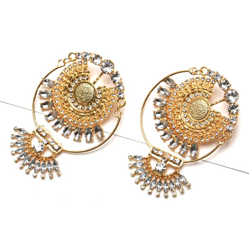 Exaggerated Fashion Vintage Alloy Diamond Earrings