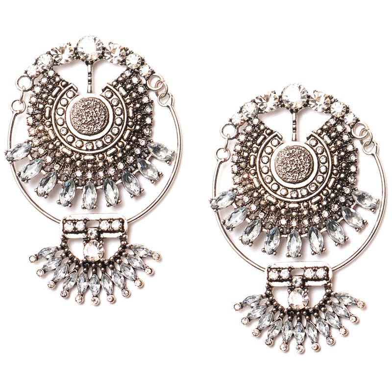 Exaggerated Fashion Vintage Alloy Diamond Earrings