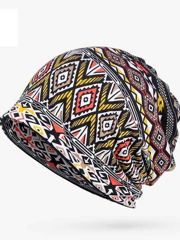 Four Seasons Cotton Fashion Geometric Pattern Adult Fashion Bib Hat