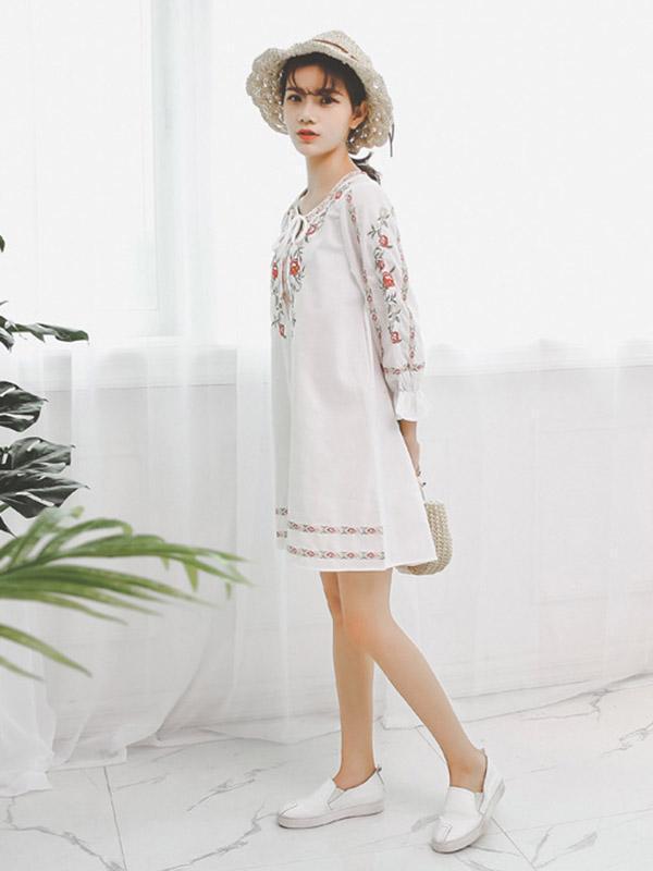 Floral Loose Bohemia Mini Dress