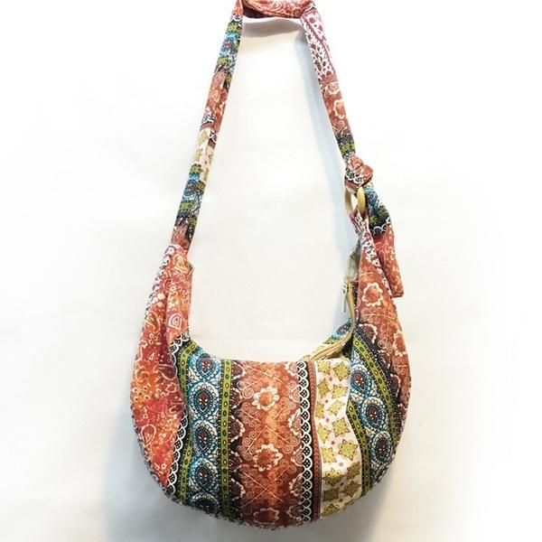 Hippie Floral Print Boho Shoulder Bag