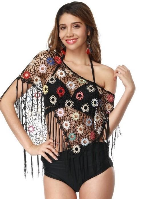 2018 New Hollow Tassel Beach Bikini Cover Up