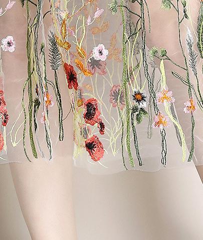 Sleeveless Embroidered Beach Dress