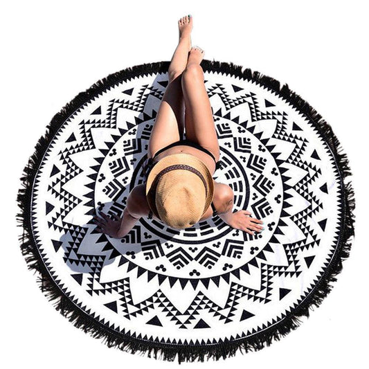 Hot Sale tassel beach towel sun shawl Variety scarf yoga cushion Mat