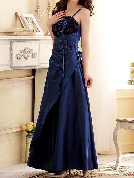 Sexy Spaghetti Strap Backless Evening Gown Maxi Dress