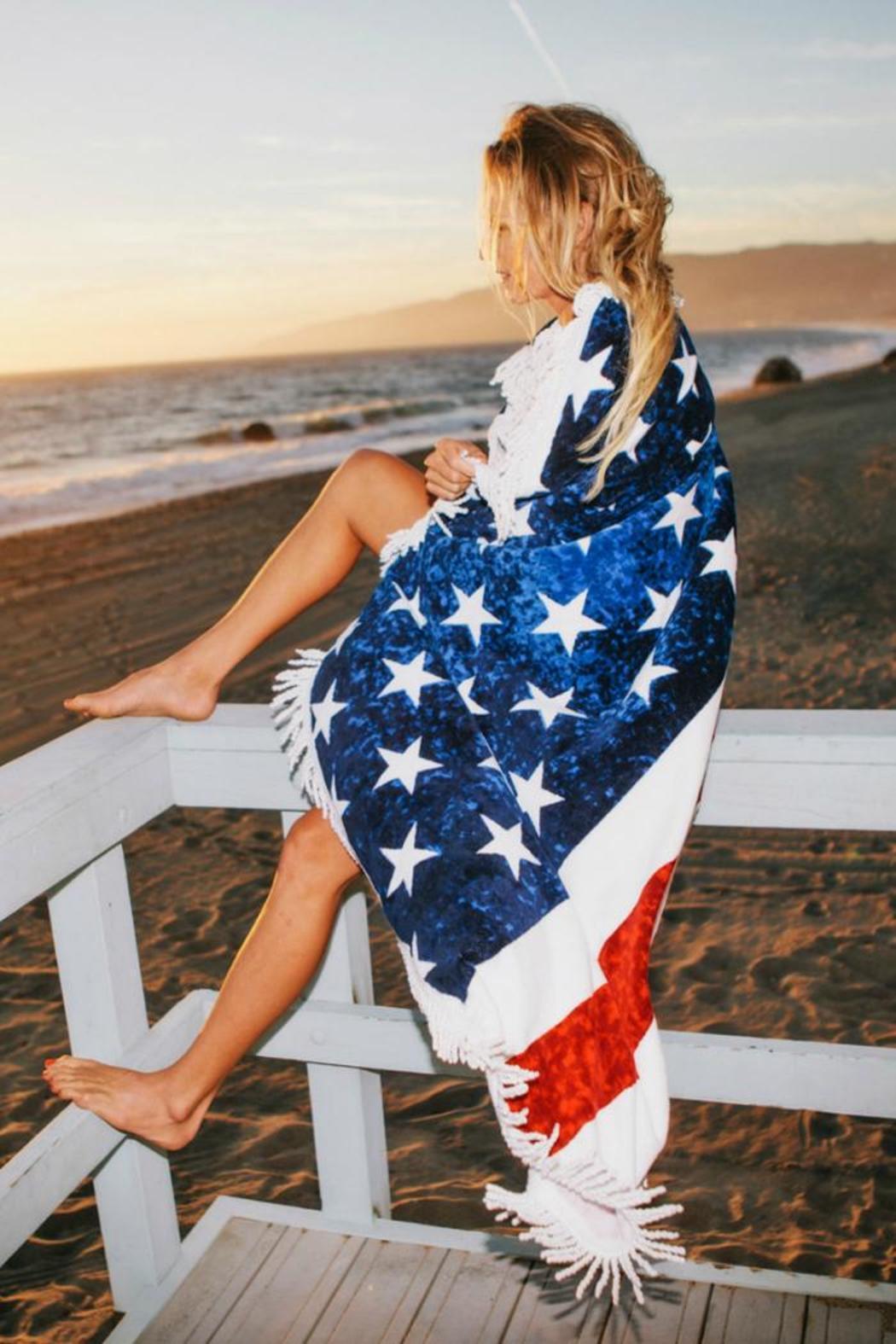 Hot Sale Nation Flag digital printing tassel beach towel supply sunscreen shawl multi-purpose mat