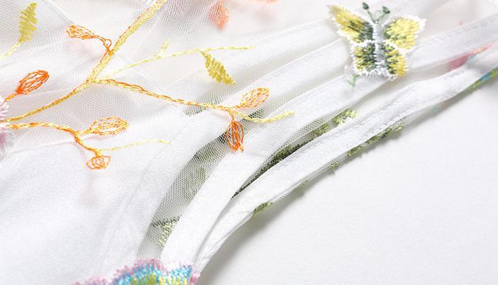 Sleeveless Embroidered Beach Dress