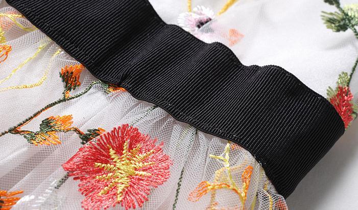 Sleeveless Embroidered Beach Dress