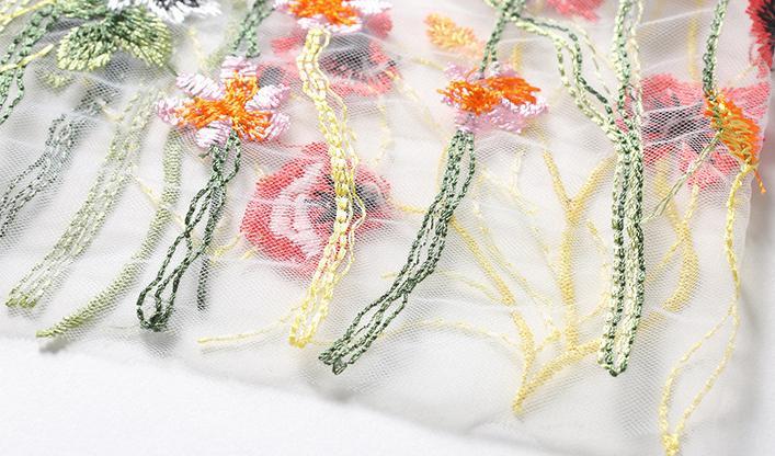 Sleeveless Embroidered Beach Dress