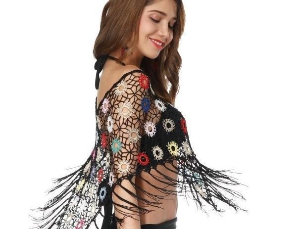 2018 New Hollow Tassel Beach Bikini Cover Up