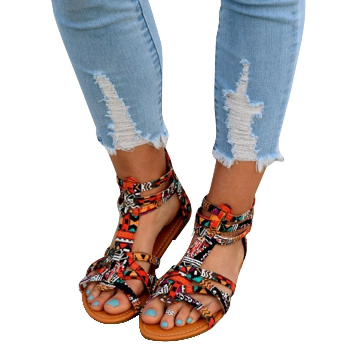 Summer Bohemia Flat Heel Beach Sandals