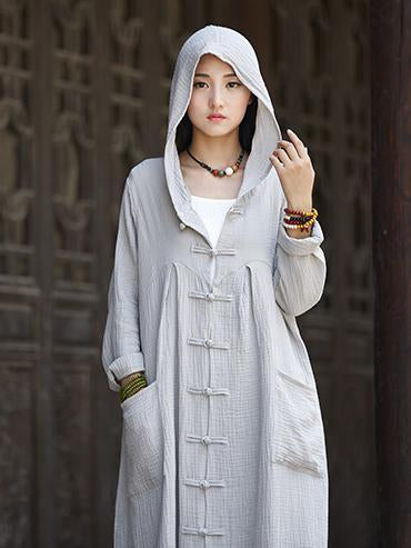 Solid Color Long Sleeve Hoodie Outwear Cardigan