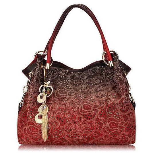 Women Vinage Hollow Out Pendant Shoulder Bags Elegant Retro Handbags