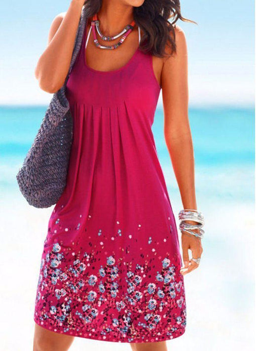 Fashion Printed Vest Dress