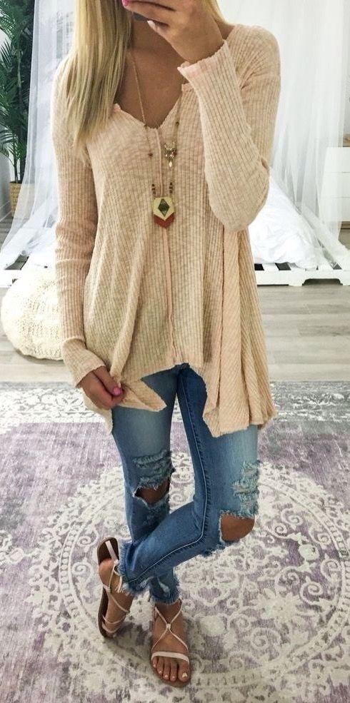 V Neck Long Sleeve Irregular T Shirt Tops