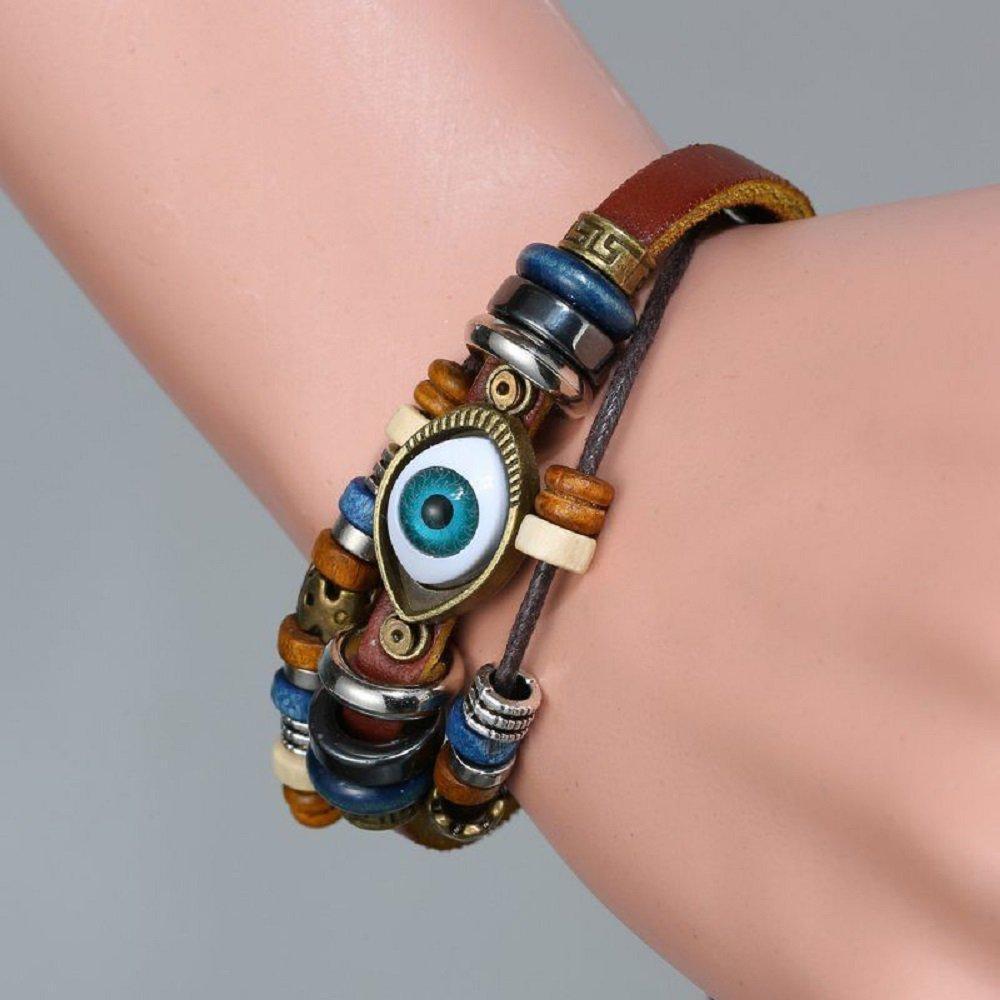 Retro Multilayer Leather Beaded Boho Bracelet Bangle Wristband