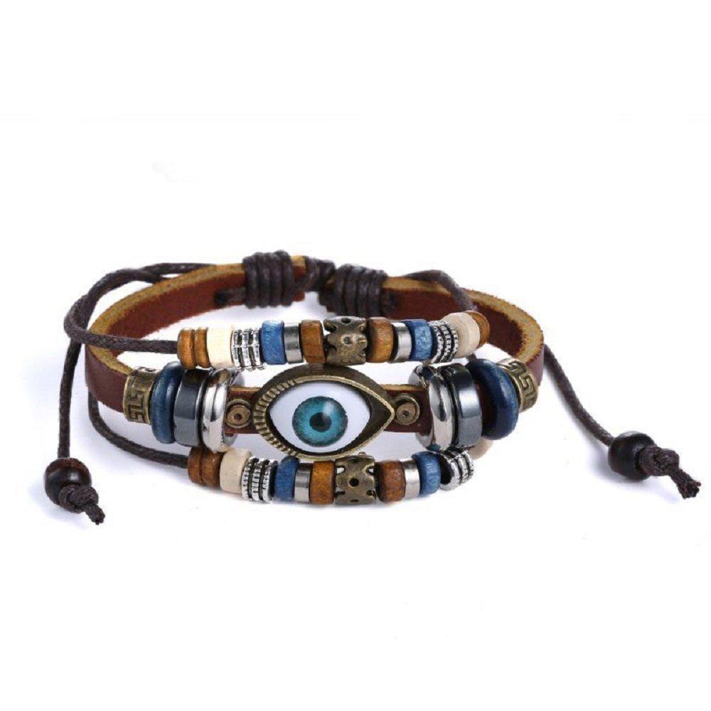 Retro Multilayer Leather Beaded Boho Bracelet Bangle Wristband