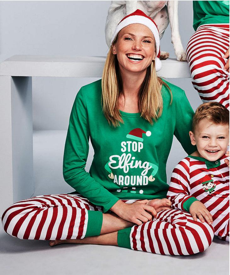 Family Christmas Pajams X-mas Family Union Suits