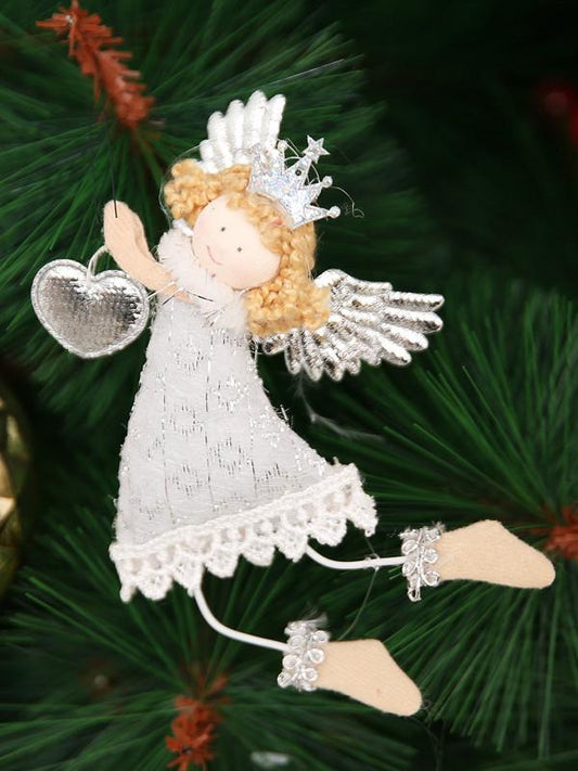 Lovely white angel table top window creative tree decorations